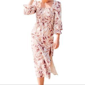 House of Harlow 1960 Women´s Linen Blend Palm Leaf Print Small beige Ros…